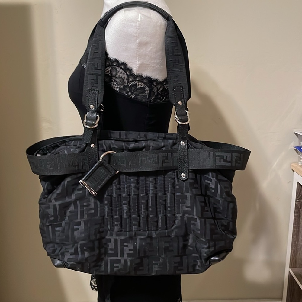 Fendi Black Zucca Tote Bag - Picture 9 of 16